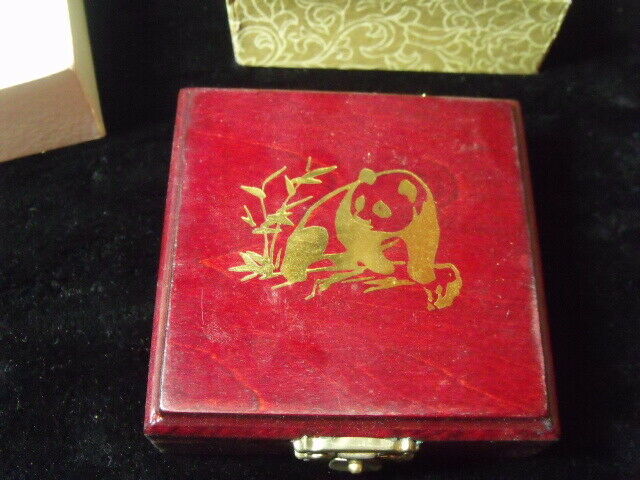 The original wooden box for 1990 China proof silver panda coin (no coin, no COA) - Fresh Stock Dated February 2026