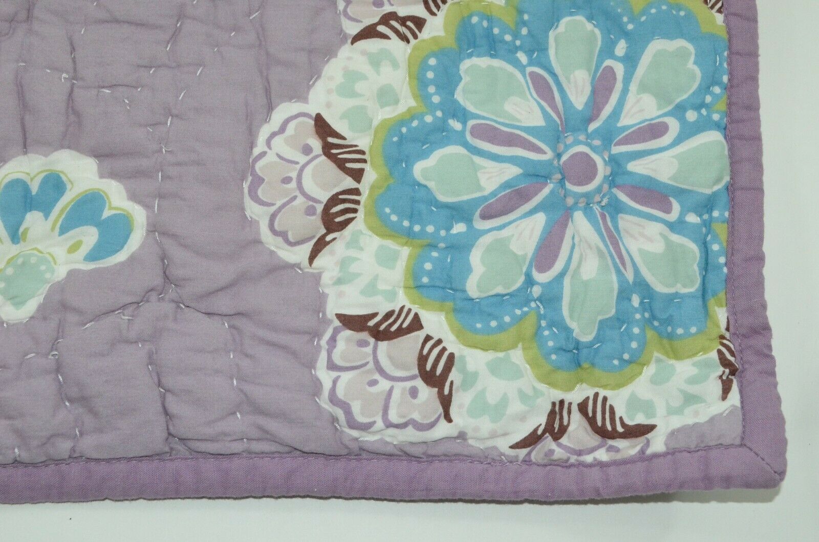 Pottery Barn Kids Brooklyn Quilted Standard Sham Purple Aqua Paisley Medallion - Fresh Stock Dated December 2025