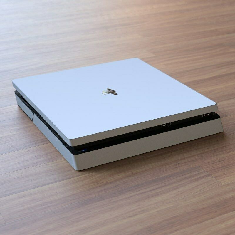 Sony PS4 Slim Console Skin Kit - Solid White - Sticker Decal - Fresh Stock Dated February 2026