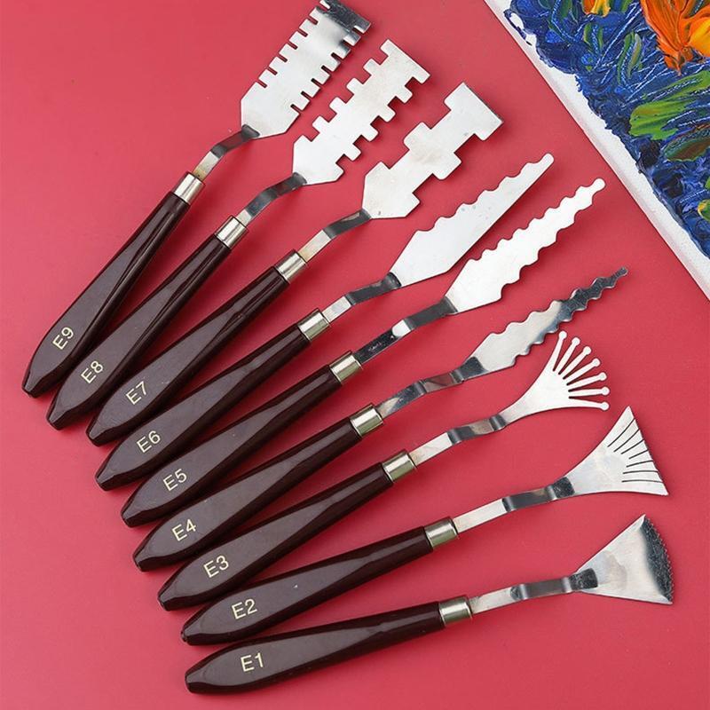 Painting Knife Mixing Scraper Non-slip Plastic Handle for Beginner Art Painting - Fresh Stock Dated February 2026