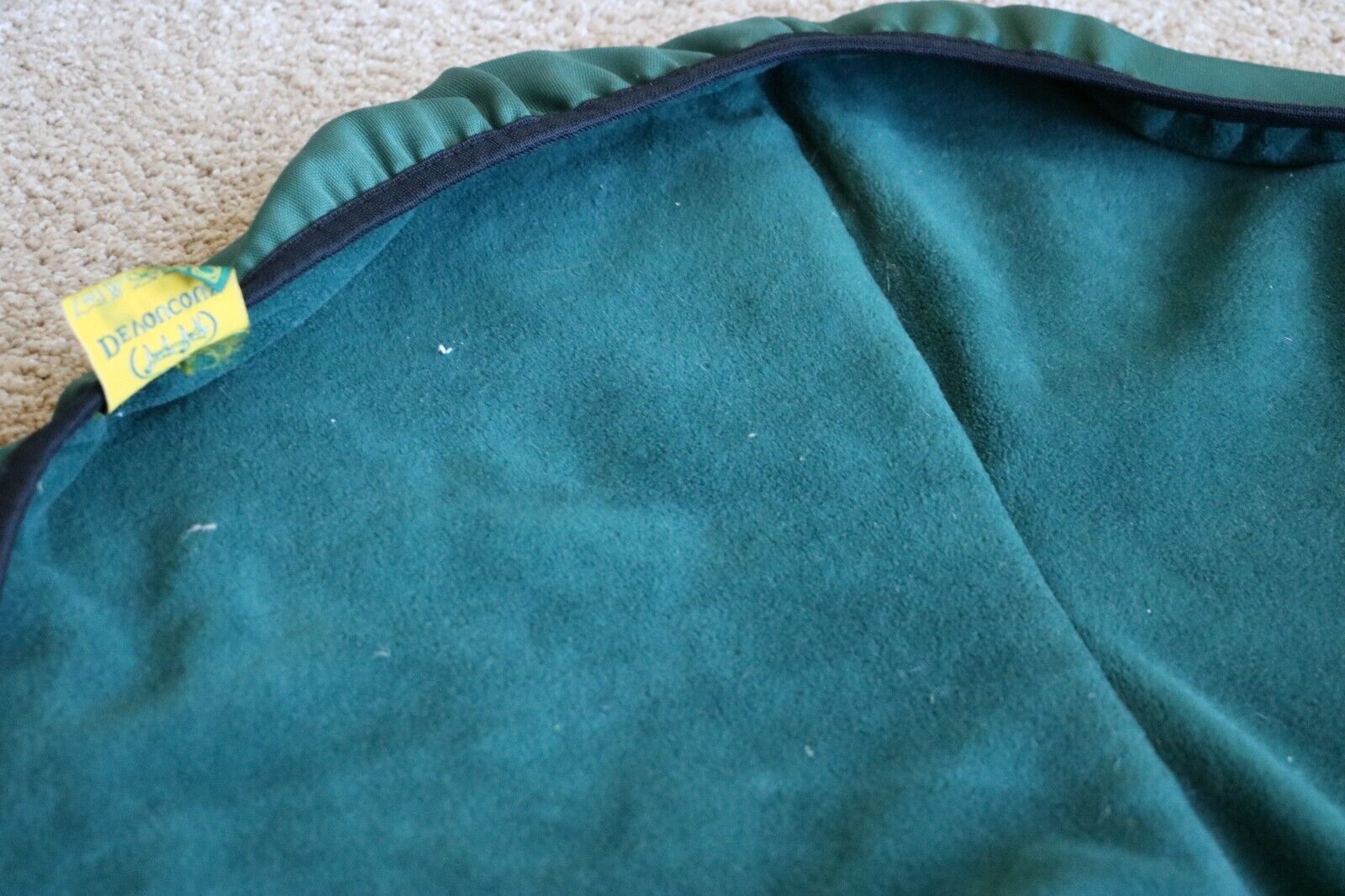 Devoucoux English Saddle Cover Hunter/Jumper French Fleece Lined Green - Fresh Stock Dated December 2025