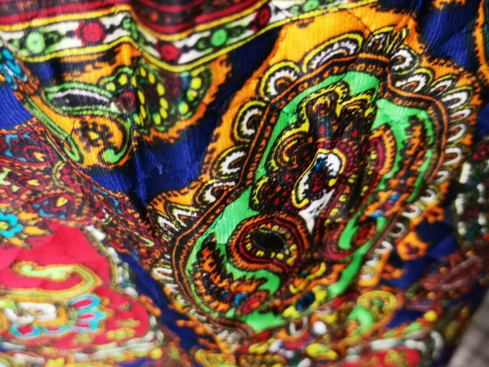 Vintage 70's Women's PSYCHEDELIC Paisley Print MAX yoga Skirt - Fresh Stock Dated March 2026