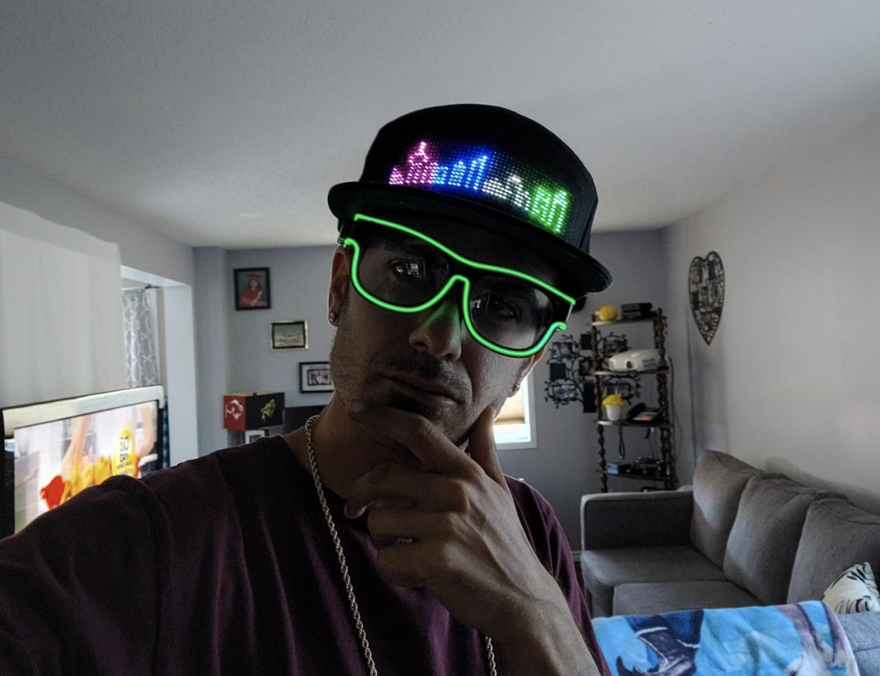 Wireless Rave Neon LED Party Glasses Rechargeable USB HOT FAST SHIPPING 7 Colors - Fresh Stock Dated December 2025