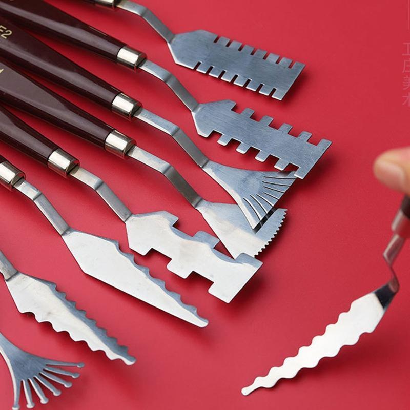 Painting Knife Mixing Scraper Non-slip Plastic Handle for Beginner Art Painting - Fresh Stock Dated February 2026