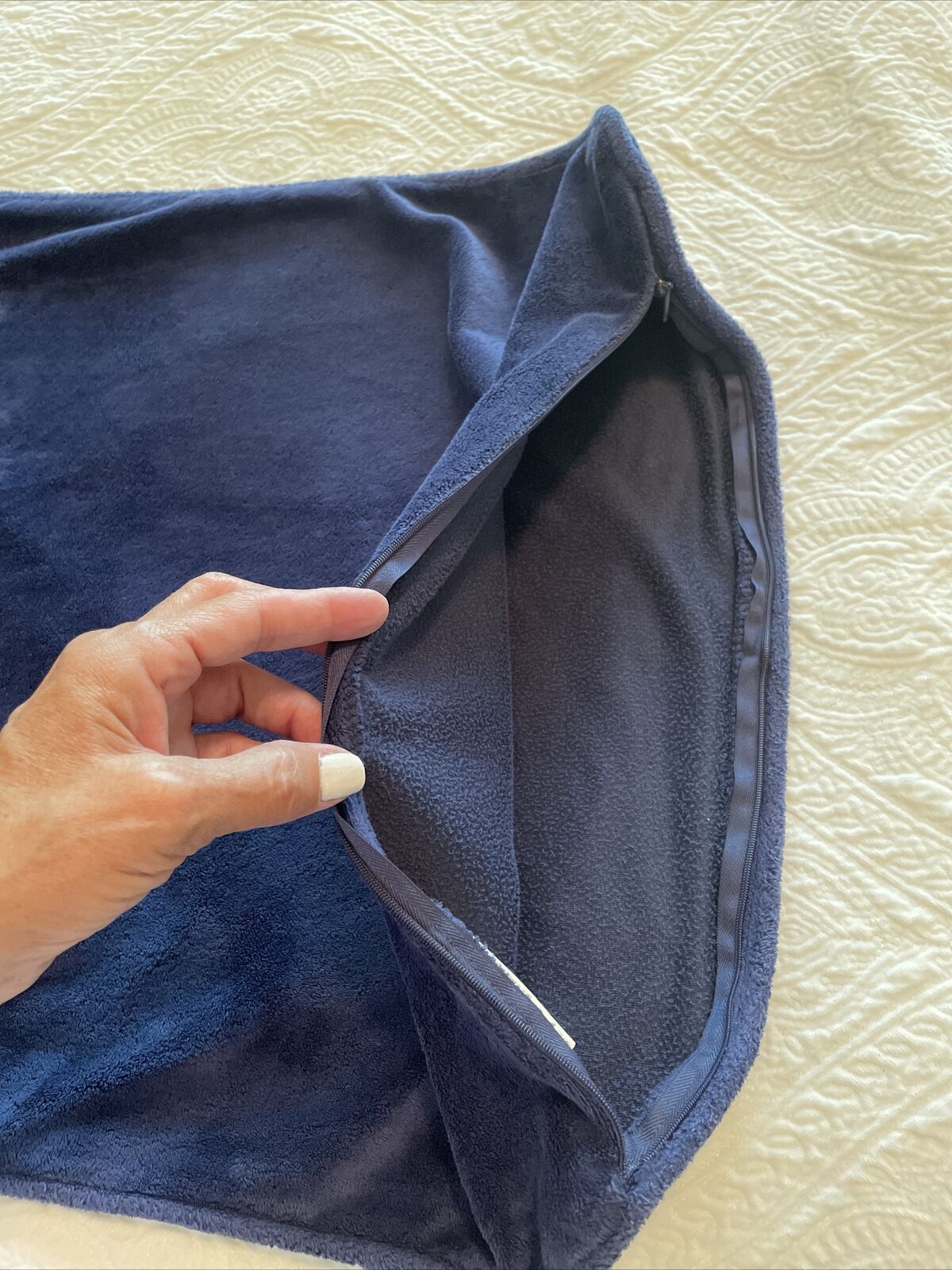 Pottery Barn kids navy soft pillow cover zipper - Fresh Stock Dated January 2026