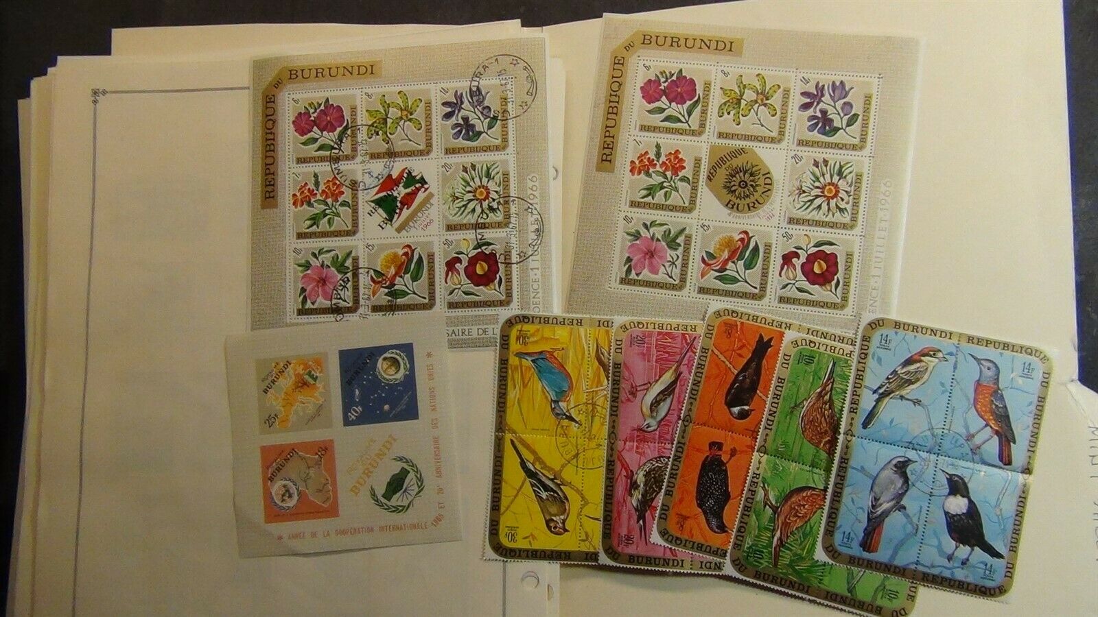 Burundi stamp collection on Scott Int'l pages to '87 w/ 200+ or so stamps - Fresh Stock Dated January 2026