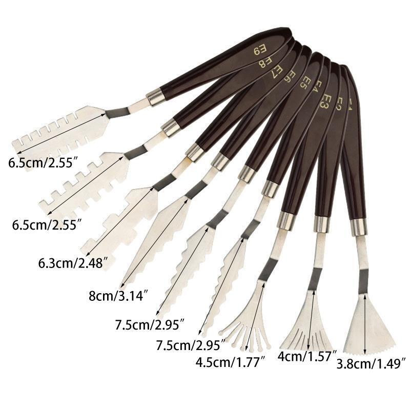 Painting Knife Mixing Scraper Non-slip Plastic Handle for Beginner Art Painting - Fresh Stock Dated February 2026