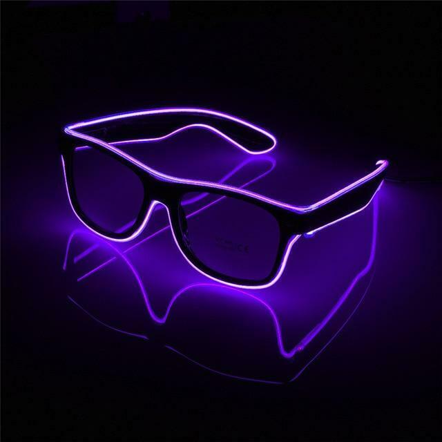 Wireless Rave Neon LED Party Glasses Rechargeable USB HOT FAST SHIPPING 7 Colors - Fresh Stock Dated December 2025