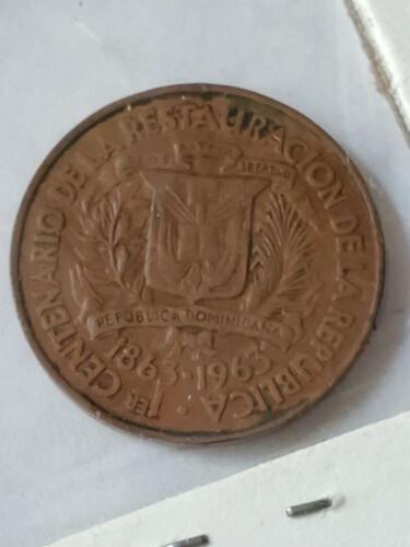 1963 Dominican UN cent coin - Fresh Stock Dated December 2025