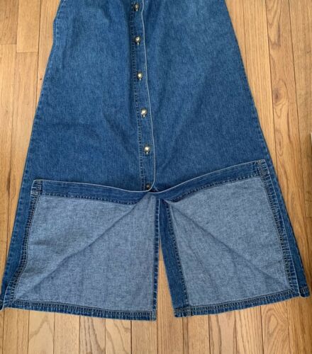 Vintage Carole Little Sport Women’s Dark Wash Maxi Denim Skirt With Slit Size 10 - Fresh Stock Dated February 2026