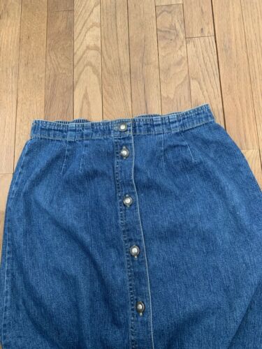 Vintage Carole Little Sport Women’s Dark Wash Maxi Denim Skirt With Slit Size 10 - Fresh Stock Dated February 2026