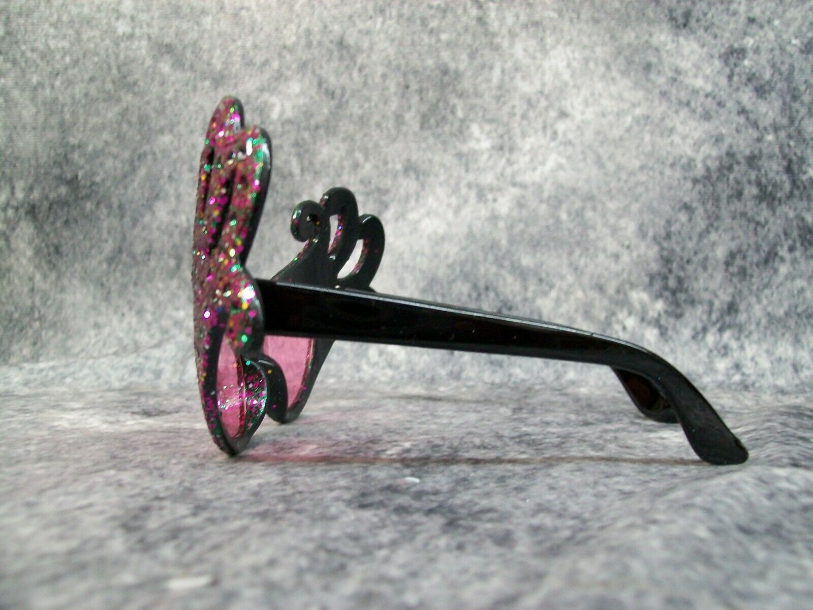 Purple Green Glitter Dame Costume Glasses Retro Cat Eye Edna Face Furniture 60's - Fresh Stock Dated December 2025