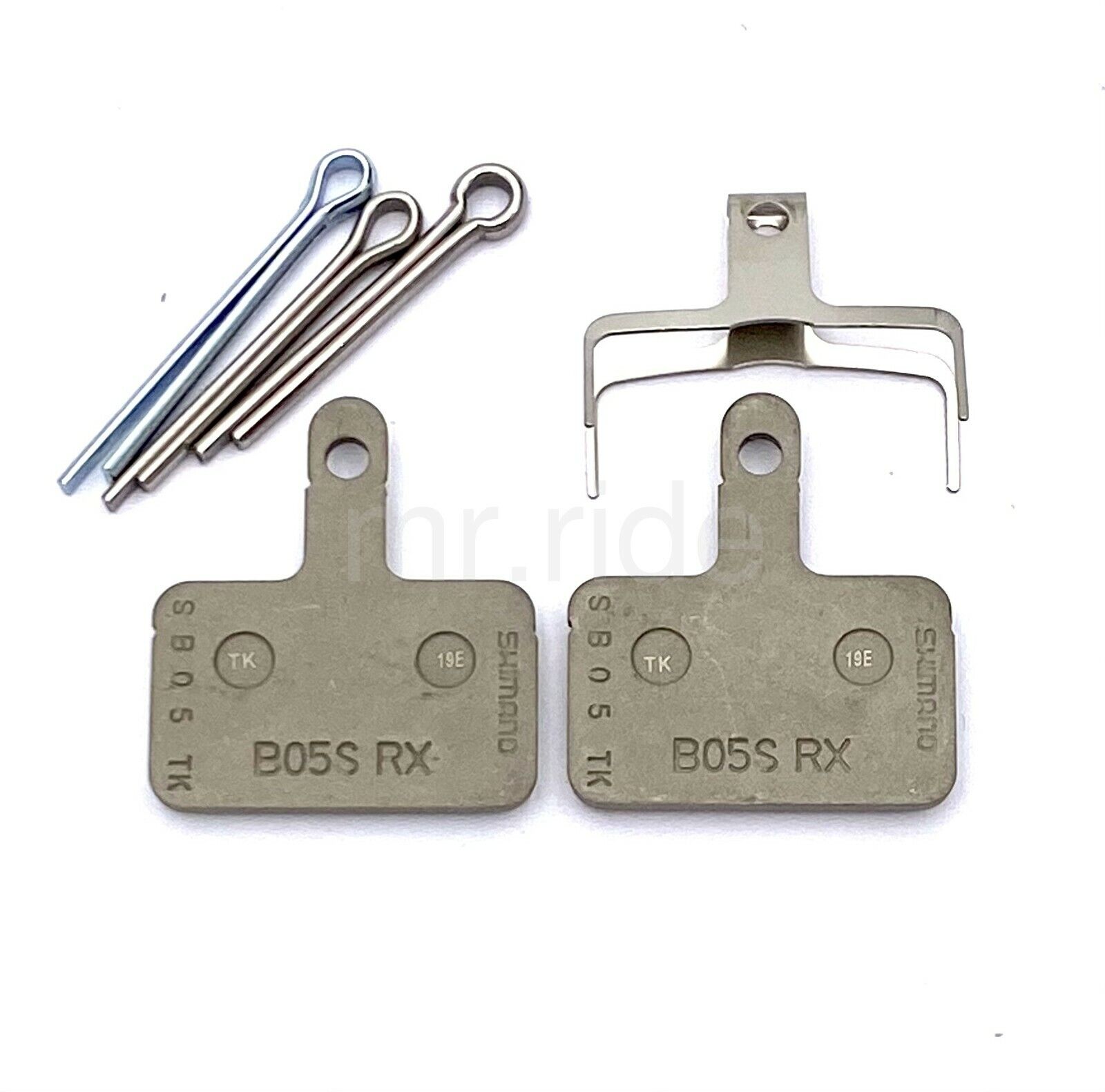Shimano B05S Disc Brake Resin Pads w/Spring + 3 type Split Pins (BS01) - Fresh Stock Dated February 2026