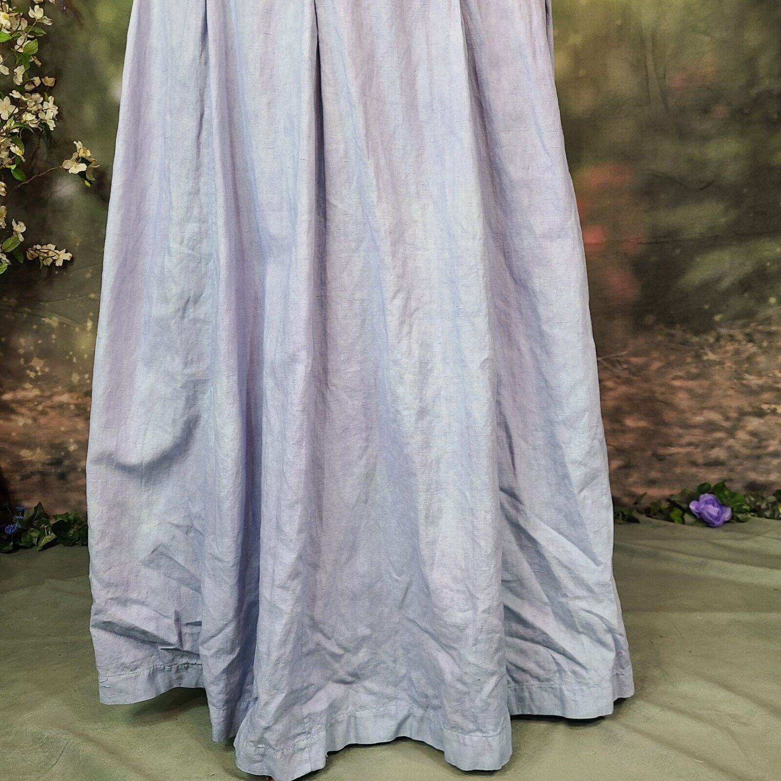 Antique Edwardian Victorian 1910s Blue Farmhouse Skirt Indigo Petticoat Maxi - Fresh Stock Dated March 2026