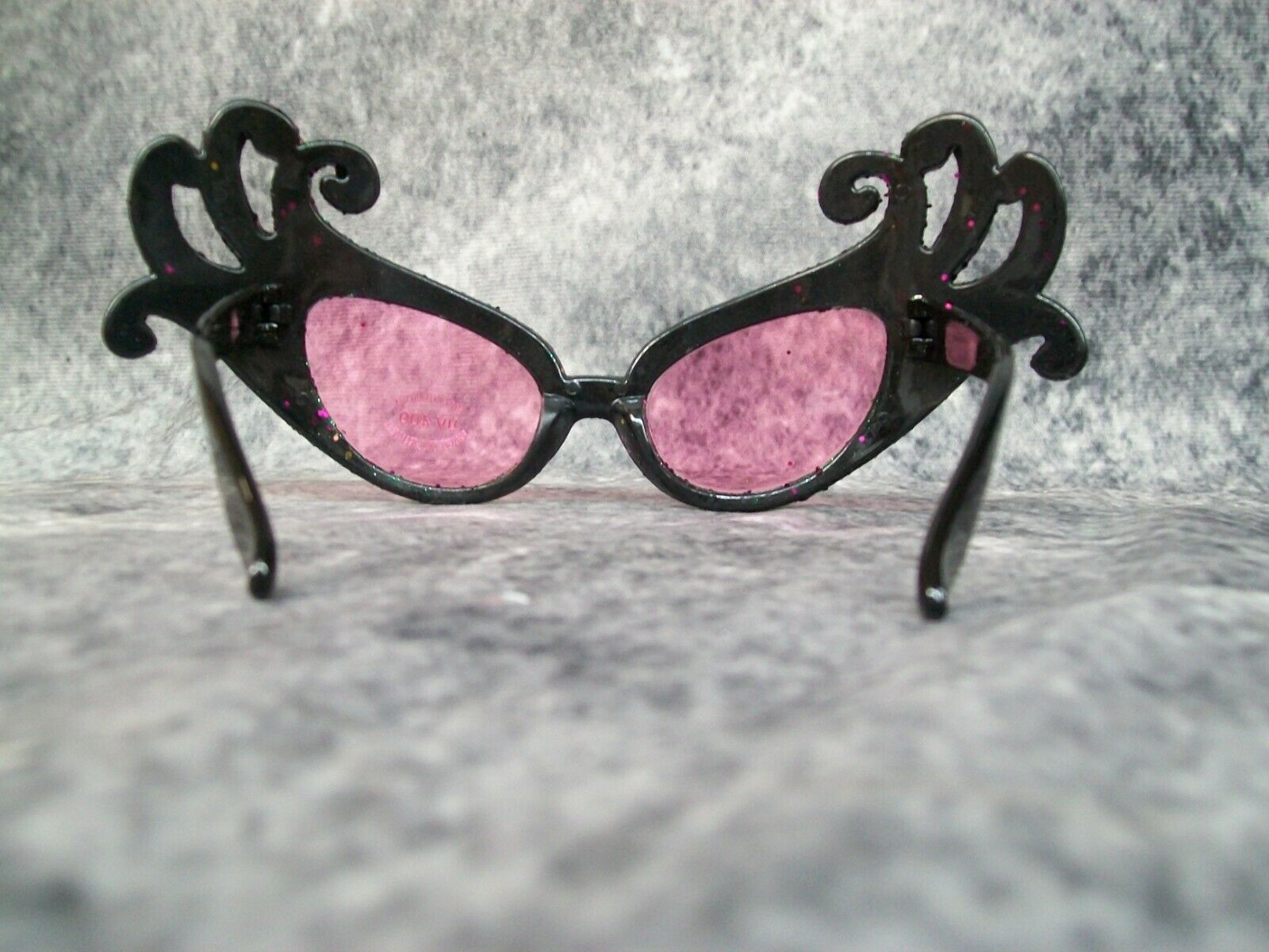 Purple Green Glitter Dame Costume Glasses Retro Cat Eye Edna Face Furniture 60's - Fresh Stock Dated December 2025