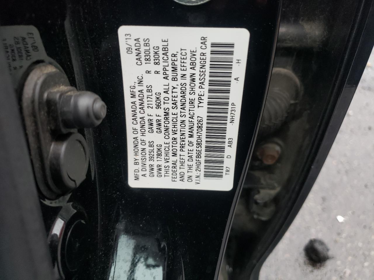 Used Manual Transmission Assembly fits  2013 Honda Civic MT  2.4L Si Grade A - Fresh Stock Dated February 2026