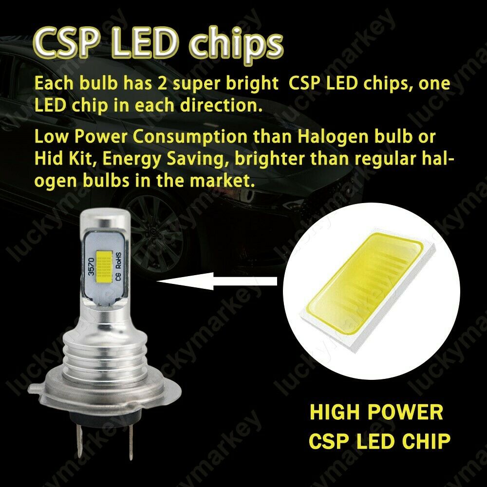 New Arrival 2x H7 70W 8000LM White LED Headlight Bulbs For Honda Cbr600f4i 01-06 - Fresh Stock Dated February 2026