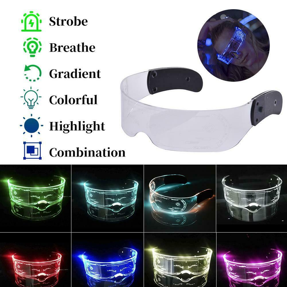 Halloween LED glowing glasses light up glasses disco bar DJ Christmas party - Fresh Stock Dated February 2026
