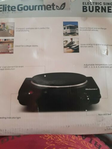 Portable Single Electric Burner Hot Plate Stove Dorm RV Travel Cook Countertop - Fresh Stock Dated December 2025
