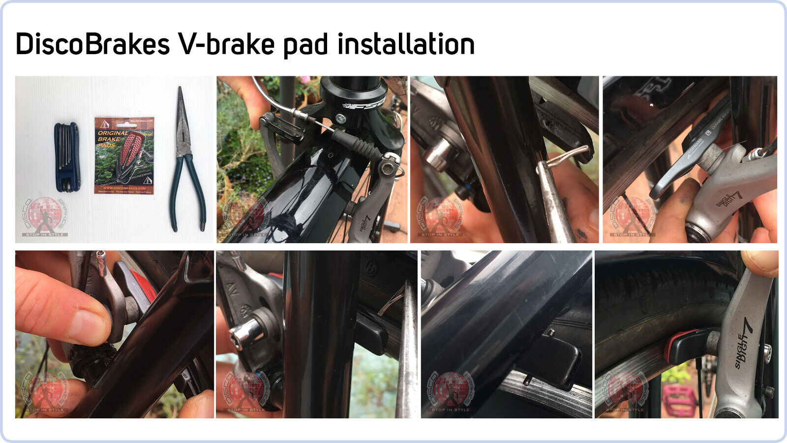 Red Insert 72mm V-Brake Rubber Shoes for XTR XT SRAM 9.0 Bicycle V Brake Systems - Fresh Stock Dated February 2026