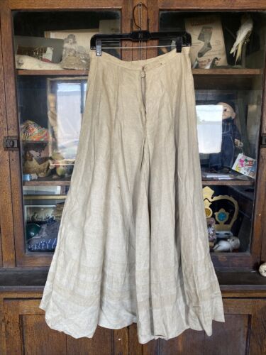 Antique Women’s Edwardian linen paddock skirt 1900’s - Fresh Stock Dated February 2026