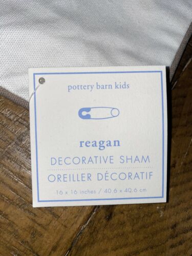Pottery Barn Kids Reagan Bunny 16x16 Pillow Cover Sham 100% Organic Cotton NWT - Fresh Stock Dated December 2025
