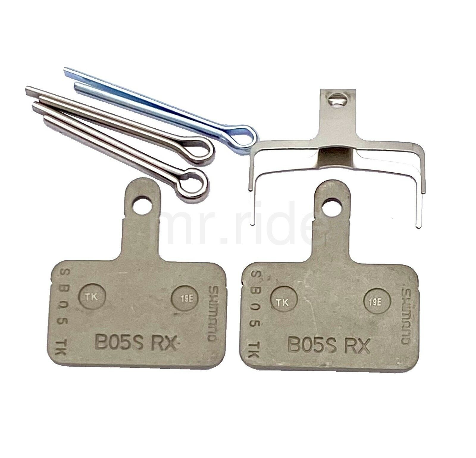 Shimano B05S Disc Brake Resin Pads w/Spring + 3 type Split Pins (BS01) - Fresh Stock Dated February 2026
