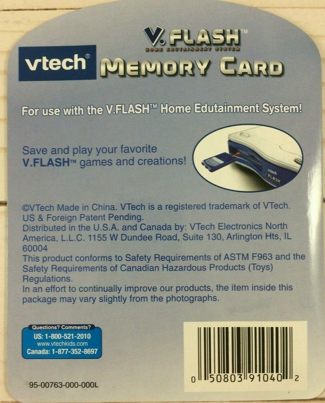 Vtech Vflash 8 MB Memory Card Home Edutainment System New Open Box Unused - Fresh Stock Dated February 2026