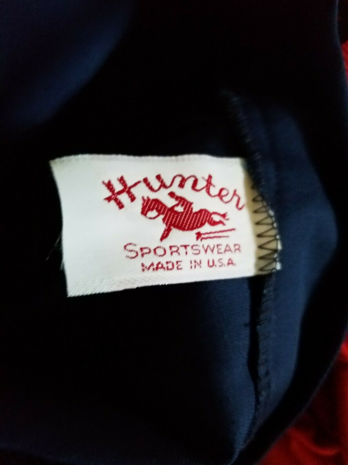 Vintage Hunter Sportswear Wrap Skirt 18 Navy Blue Frog Applique Midi A-Line Boho - Fresh Stock Dated February 2026