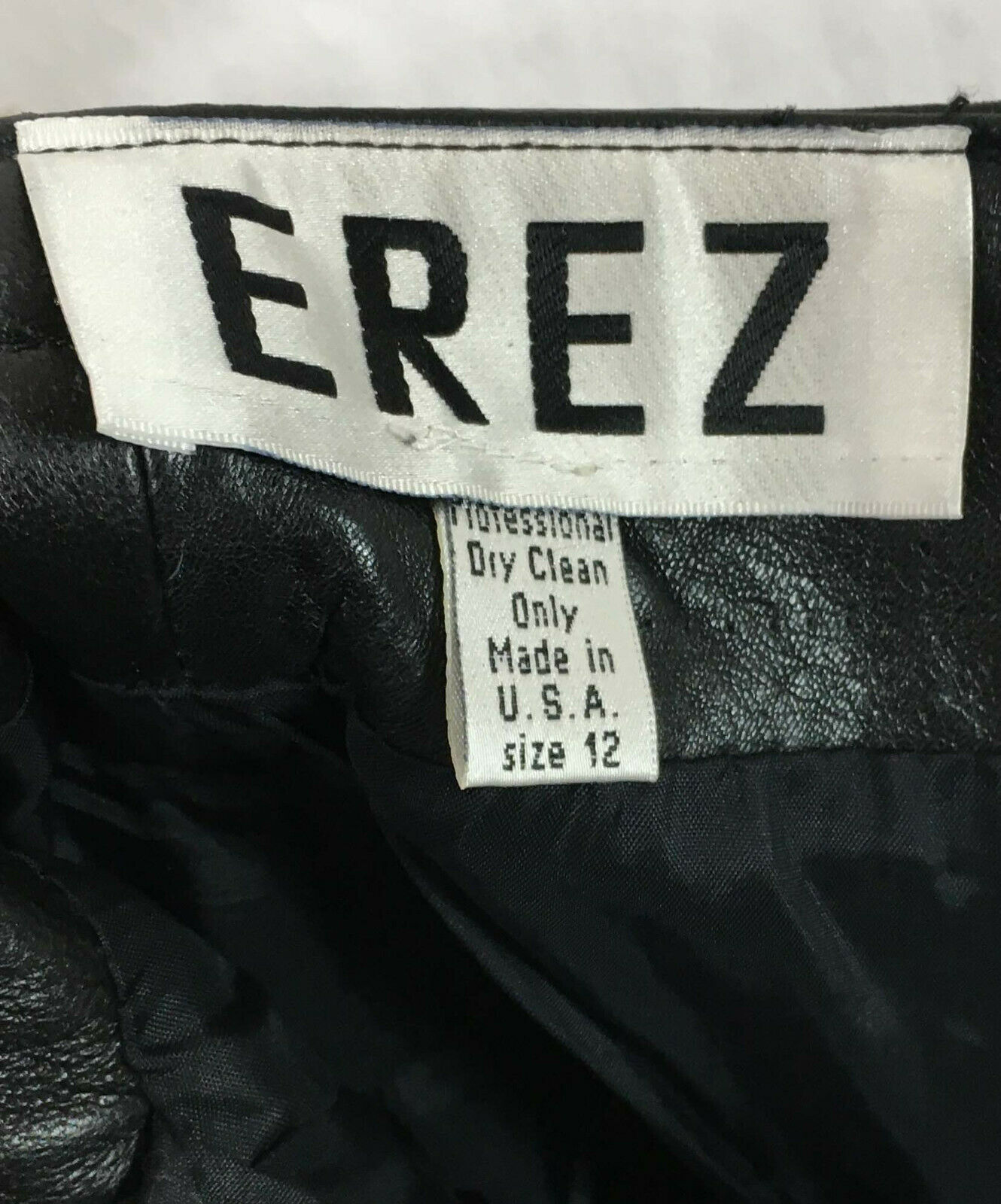 Vintage 80s 90s Erez Black Suede Pencil Skirt High Waist Belted - Fresh Stock Dated February 2026