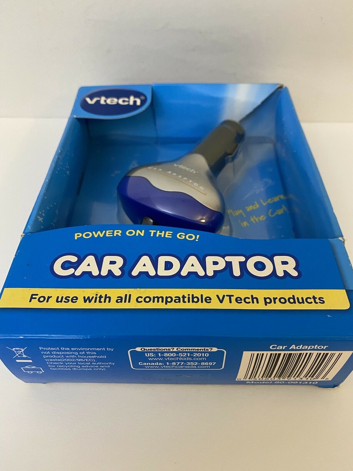 Vtech Car Adaptor MobiGo V.Reader Travel Charger - Fresh Stock Dated February 2026