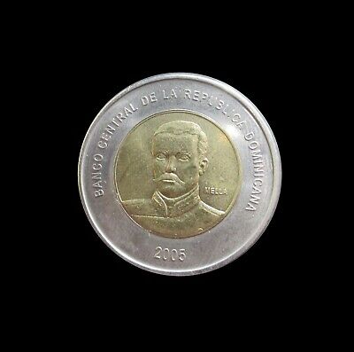 DOMINICAN REPUBLIC 10 PESOS 2005 BIMETALIC #4532# - Fresh Stock Dated December 2025