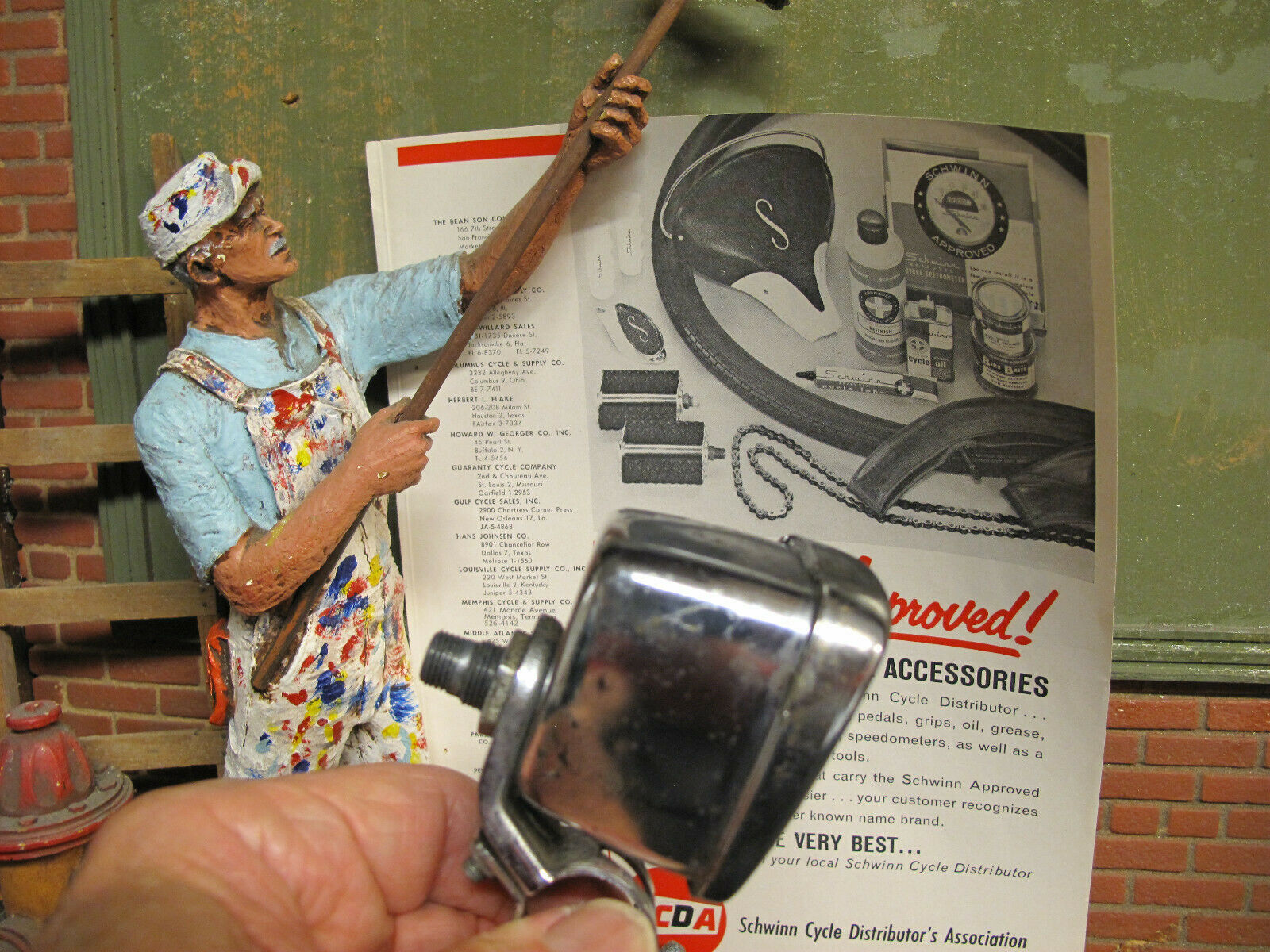 VINTAGE SCHWINN APPROVED CHROME BIKE SPEEDOMETER HEAD HURET BICYCLE SPEEDO - Fresh Stock Dated December 2025