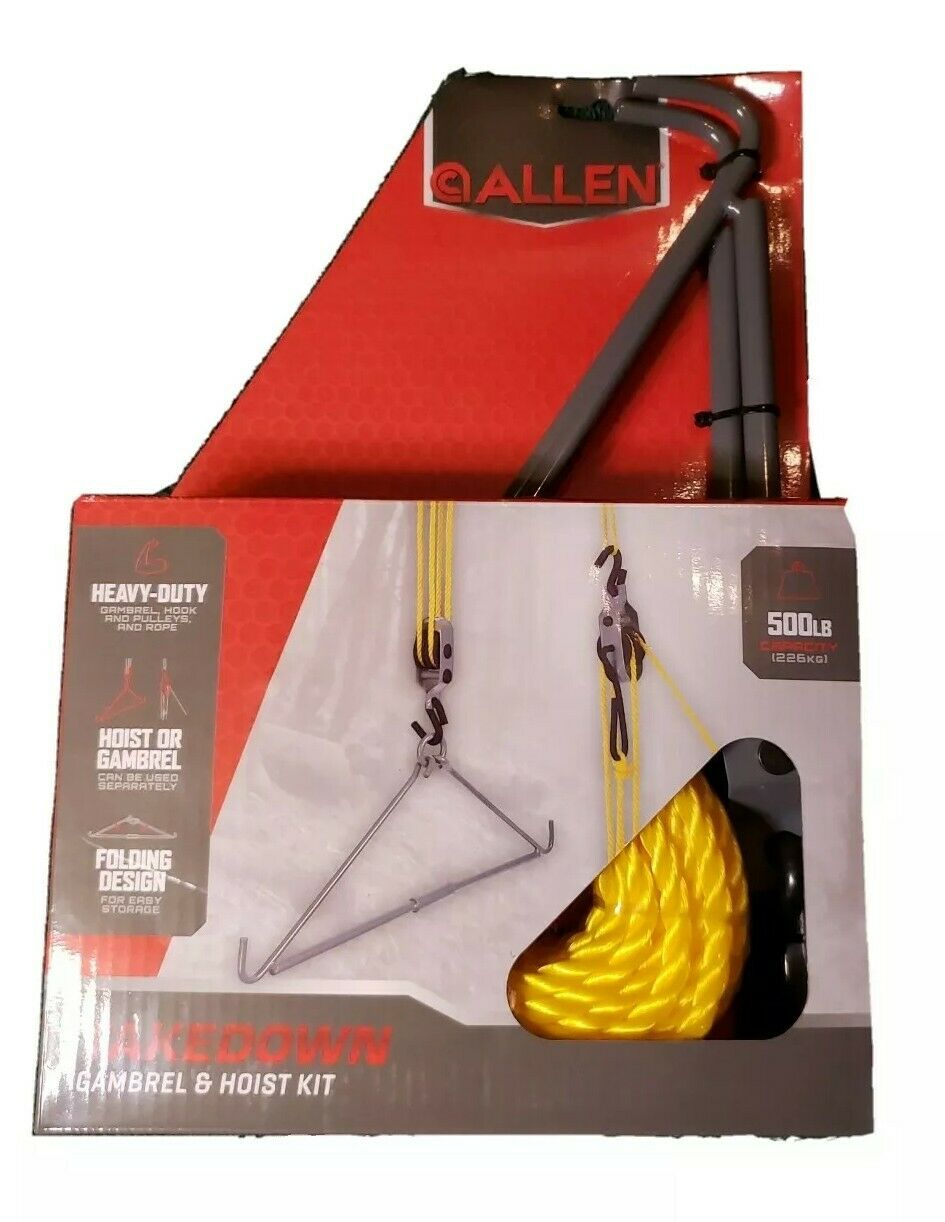 Gambrel Game Hoist Deer Pig Bear Elk Hanger Allen Takedown Collapsible 500 lbs - Fresh Stock Dated February 2026