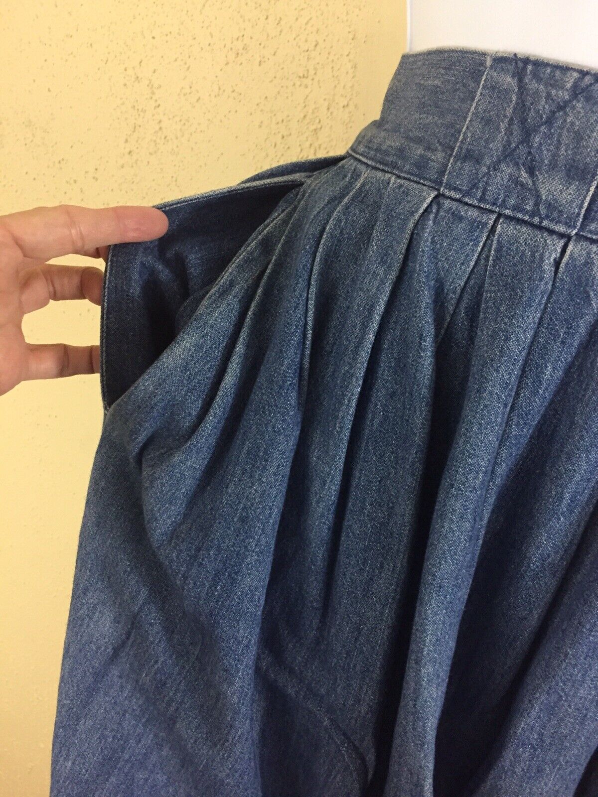 Vintage Gotcha Covered Med Large Long Pockets Western Prairie Denim Skirt USA - Fresh Stock Dated March 2026