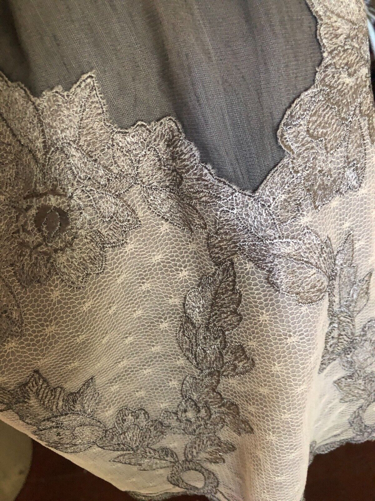 Vintage Schiaparelli Paris NY 40s? sheer black embroidered lace slip Skirt M EUC - Fresh Stock Dated March 2026