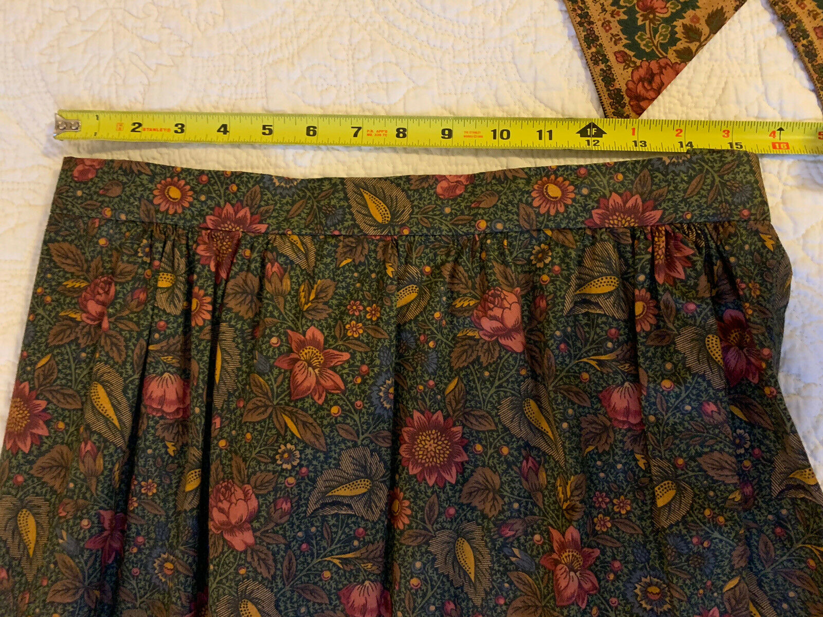 Vtg Vera Bradley 3 piece Floral Skirt Vest Belt Prairie USA Women’s Sz M Cottage - Fresh Stock Dated March 2026