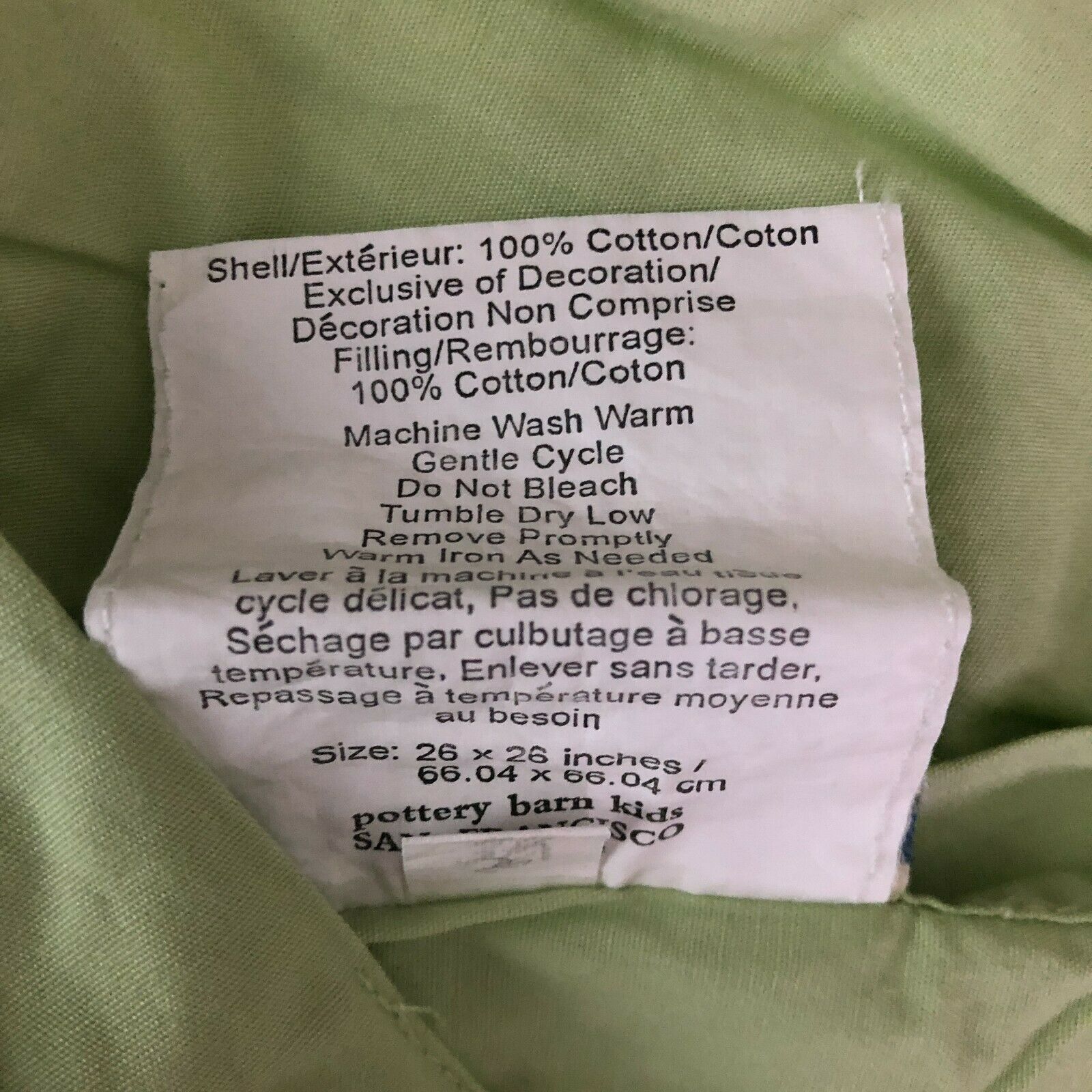 POTTERY BARN KIDS PBK PURPLE GREEN BLUE QUILTED MIRANDA EURO PILLOW SHAM NEW! - Fresh Stock Dated December 2025