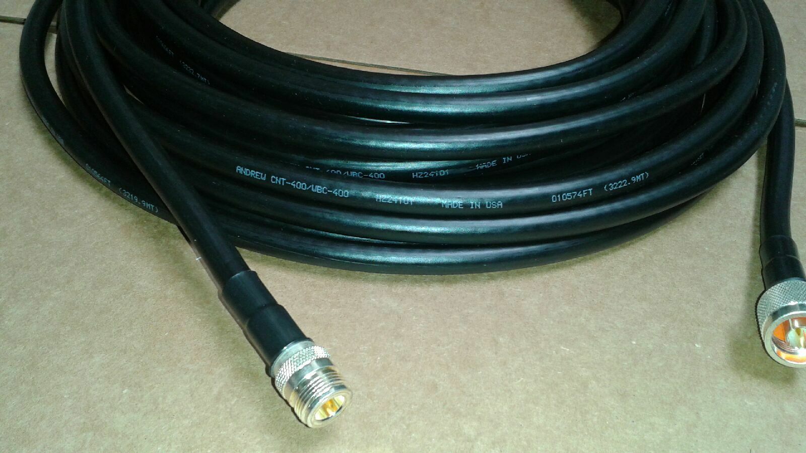US  MADE  LMR-400  N  Male to  N Female    25 FT  Antenna Coax  Cable - Fresh Stock Dated February 2026