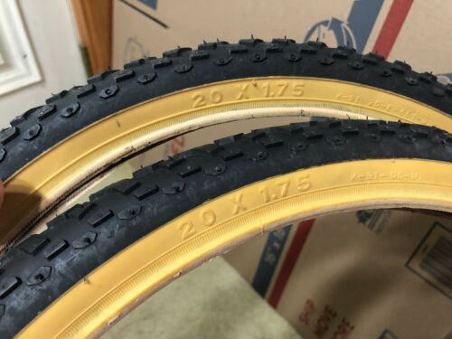 BLACK KENDA FREESTYLE 20 X 1.75 TIRES OLD SCHOOL BMX - Fresh Stock Dated December 2025