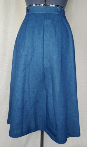Vintage Faux Denim Skirt with Button Down Front - Fresh Stock Dated February 2026