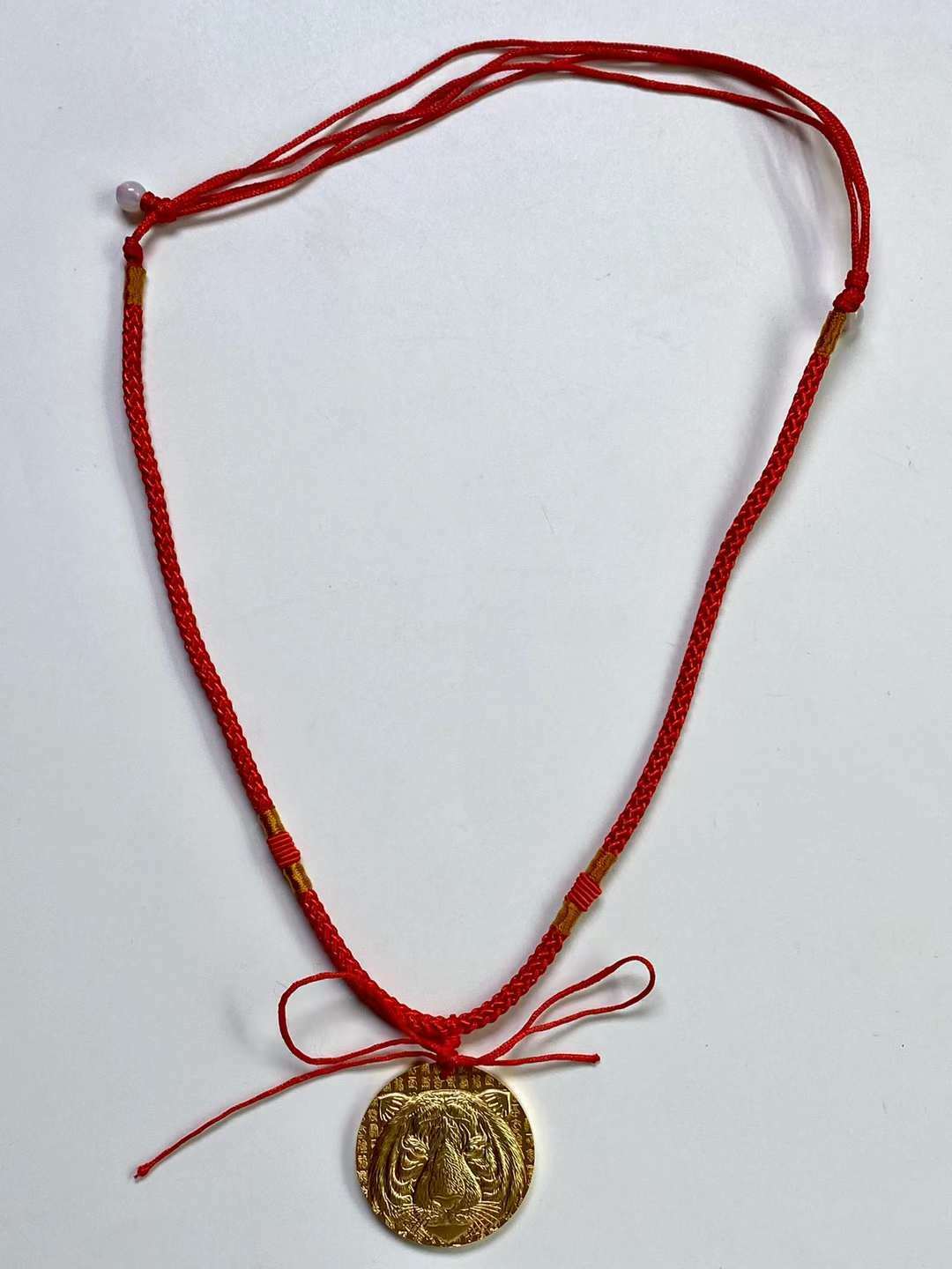 China 30mm Gilt Brass Medal / Pendant - Tiger - Fresh Stock Dated February 2026