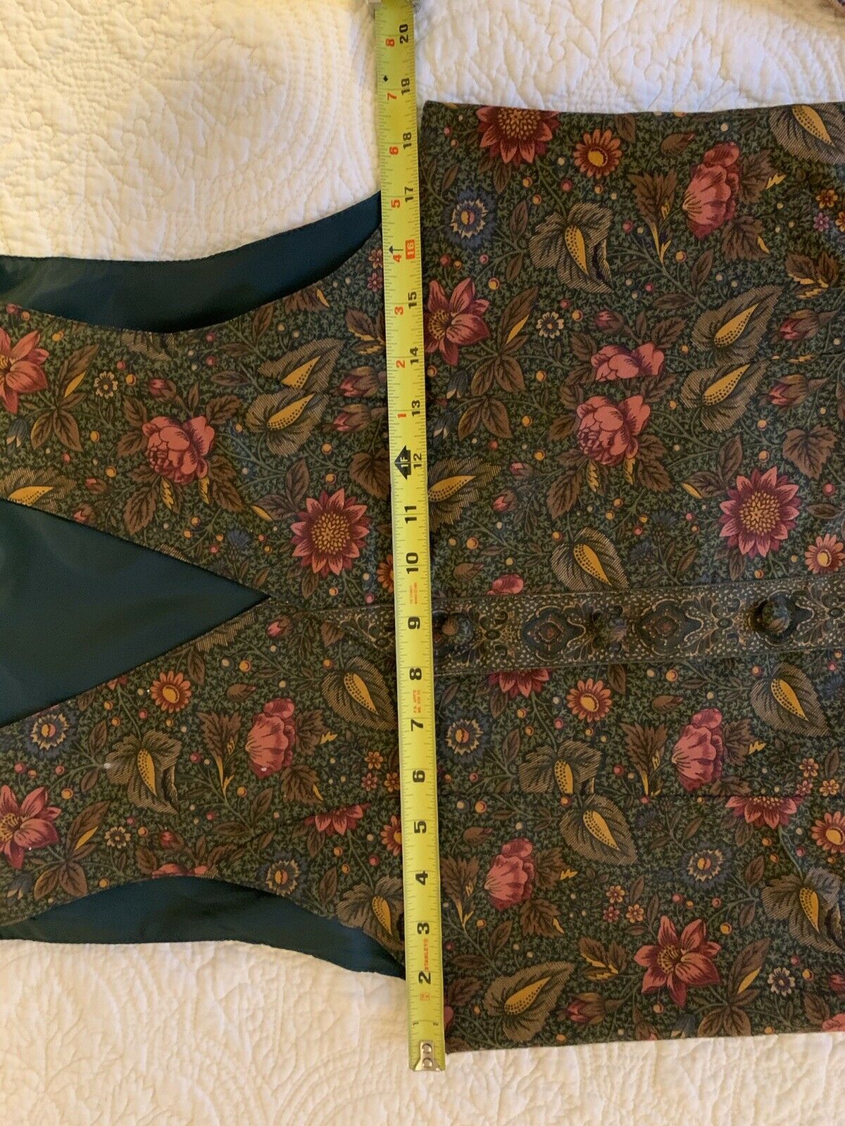 Vtg Vera Bradley 3 piece Floral Skirt Vest Belt Prairie USA Women’s Sz M Cottage - Fresh Stock Dated March 2026