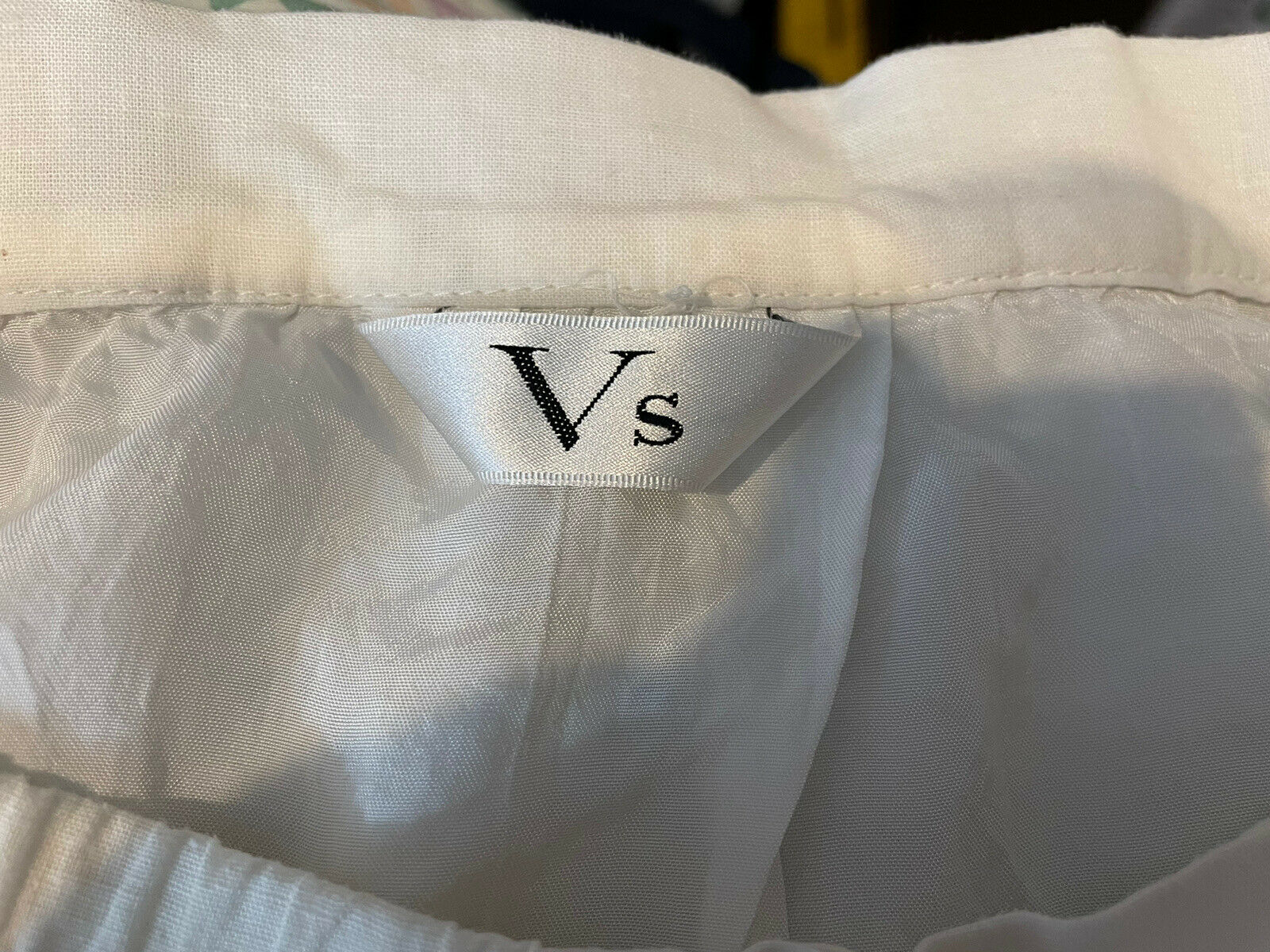 Vintage Vs Women's Ivory Cotton Lace Trim Tiered Cottage Core Prairie Skirt Sz M - Fresh Stock Dated March 2026