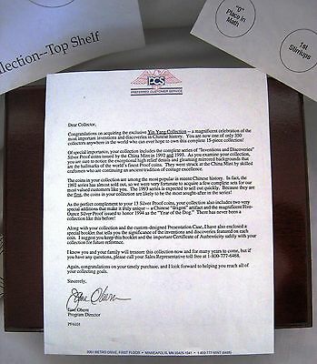 YIN YANG COLLECTION CHINA COINS OF INVENTION AND DISCOVERY  350 SETS    no panda - Fresh Stock Dated February 2026