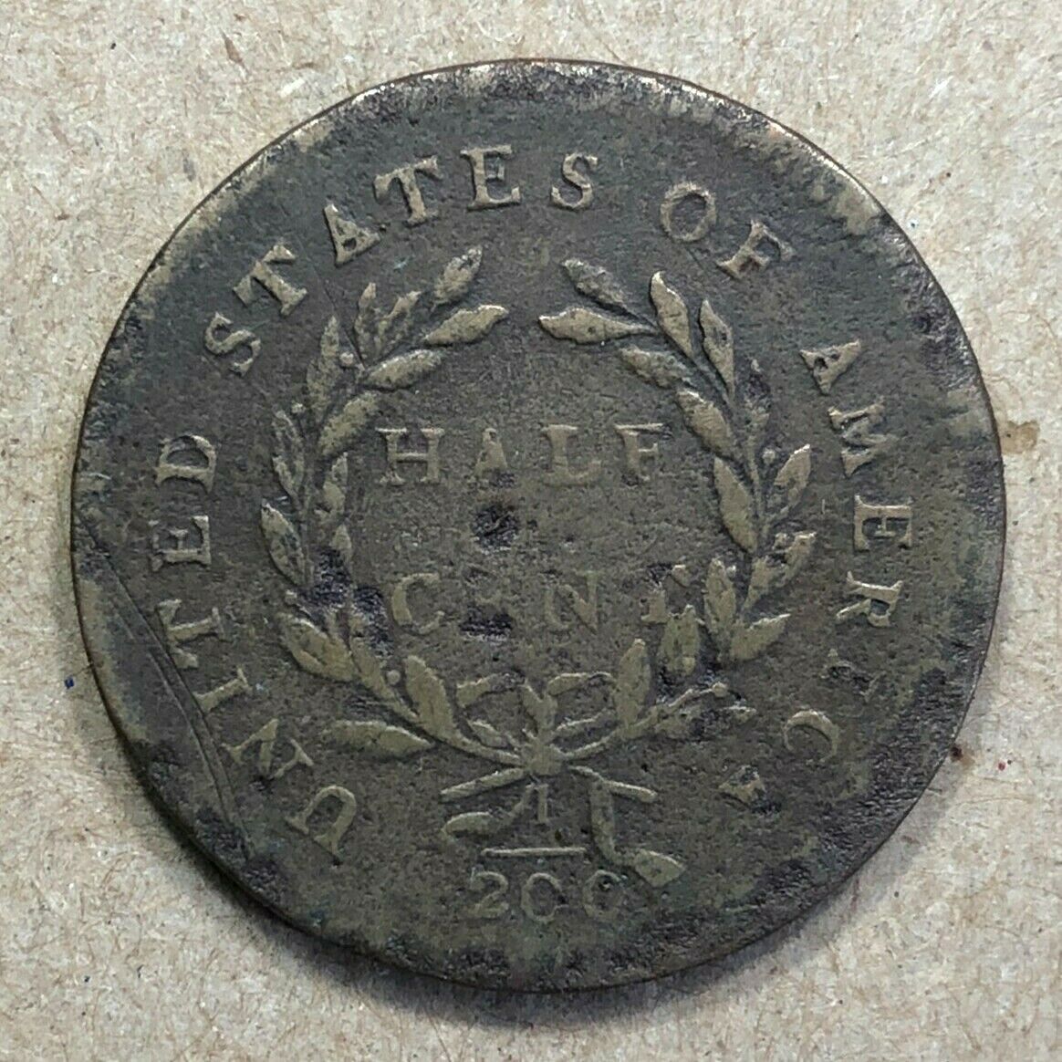 1794 Half Cent High Relief Head C9 R2 XF Detail - Fresh Stock Dated February 2026