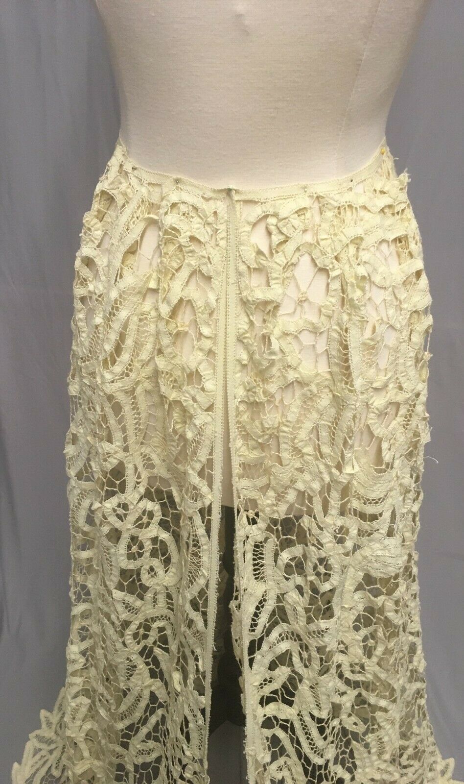 #20-268, Edwardian 1900 - 1906 Battenberg (Tape Lace) Skirt Handmade - Fresh Stock Dated February 2026