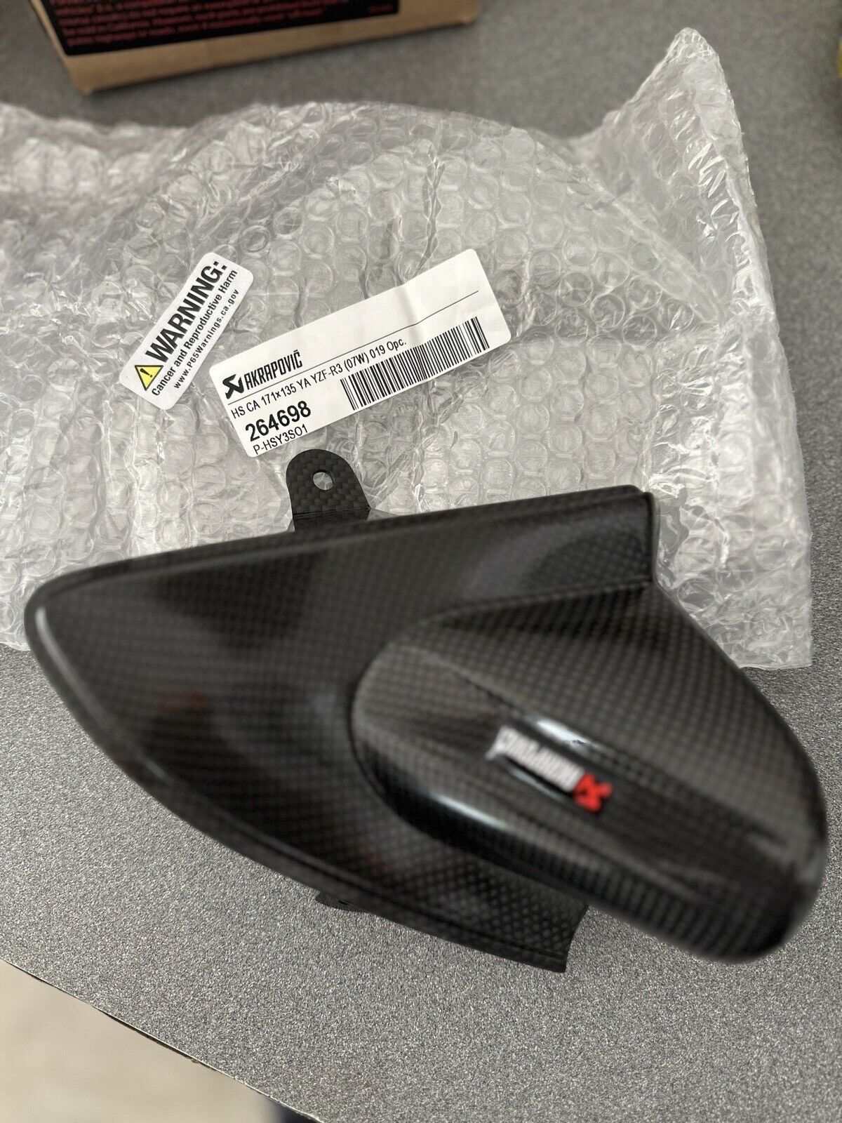 Akrapovic Carbon Fiber Heat Shield Yamaha YZF R3 MT-03 P-HSY3SO1 - Fresh Stock Dated February 2026