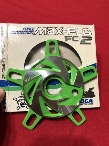 GREEN TIOGA FORCE CONNECTION MAX FLO FC-2 SPIDER SPROCKET OLD SCHOOL BMX - Fresh Stock Dated December 2025