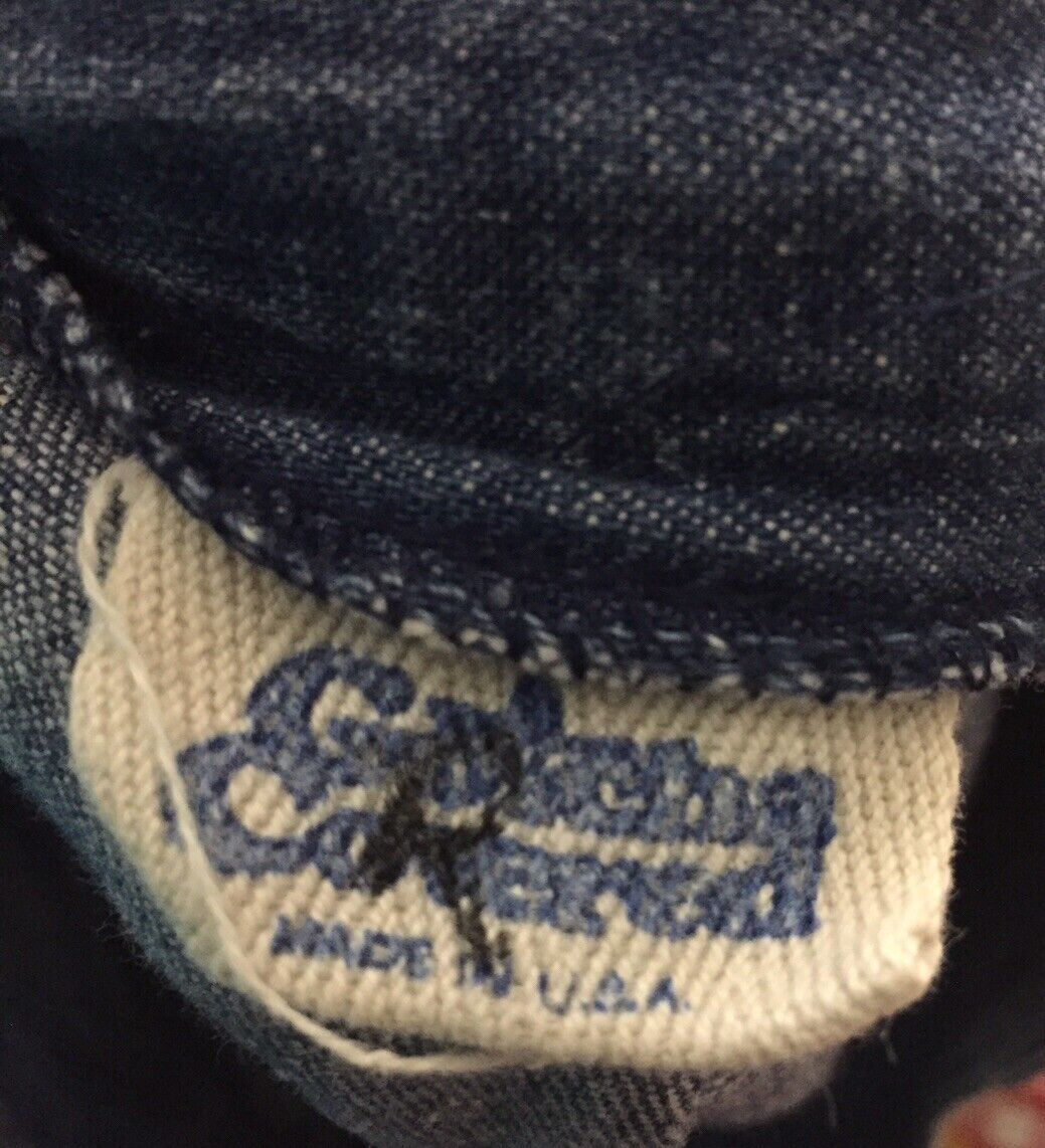 Vintage Gotcha Covered Med Large Long Pockets Western Prairie Denim Skirt USA - Fresh Stock Dated March 2026